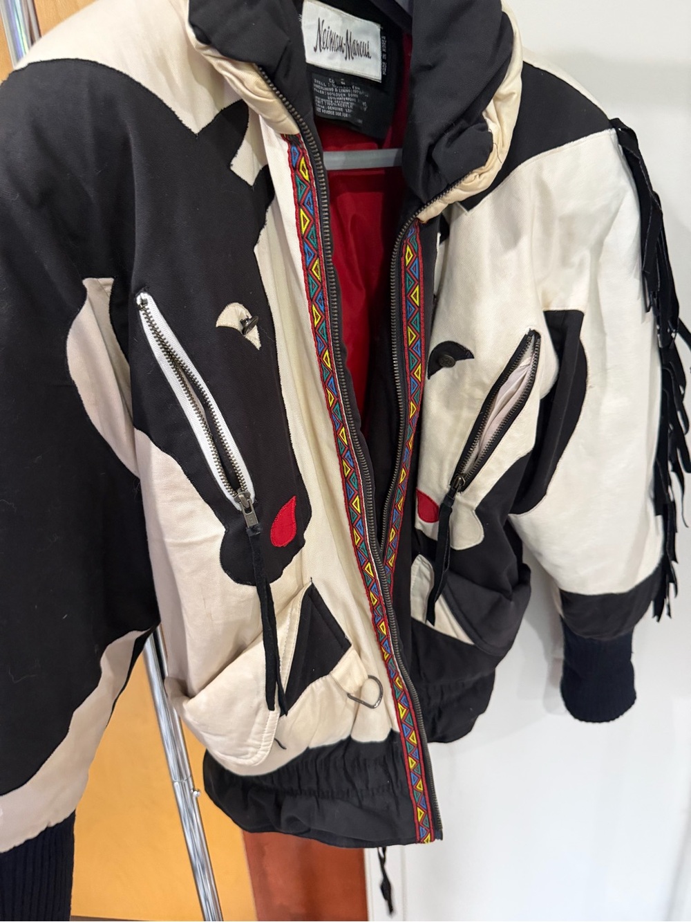 Vintage Rare Collectible Neiman Marcus Puffer Coat Horses Equestrian Southwester - Picture 16 of 16